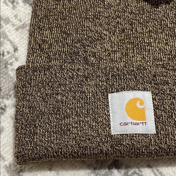 CARHARTT Brown Cuff Knit Beanie with Center Logo - Picture 7 of 10